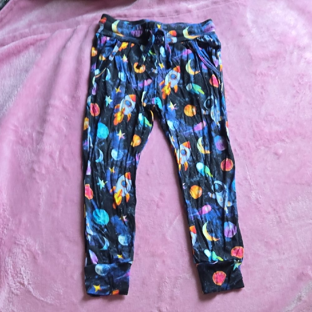 Ollee and Belle Nova Outer Space Print Bamboo Joggers